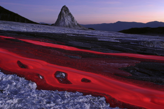 Tansania, Ol Doinyo Lengai - Soda-Lavastrom in der Abenddämmerung
Lizenzfreies Stockfoto