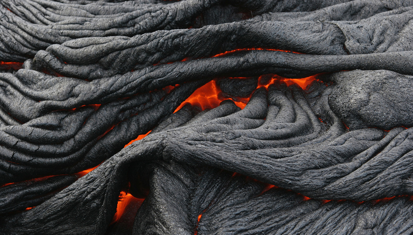 USA, Hawaii, Big Island, Pahoehoe volcano, burning lava flow, close up
Royalty free image