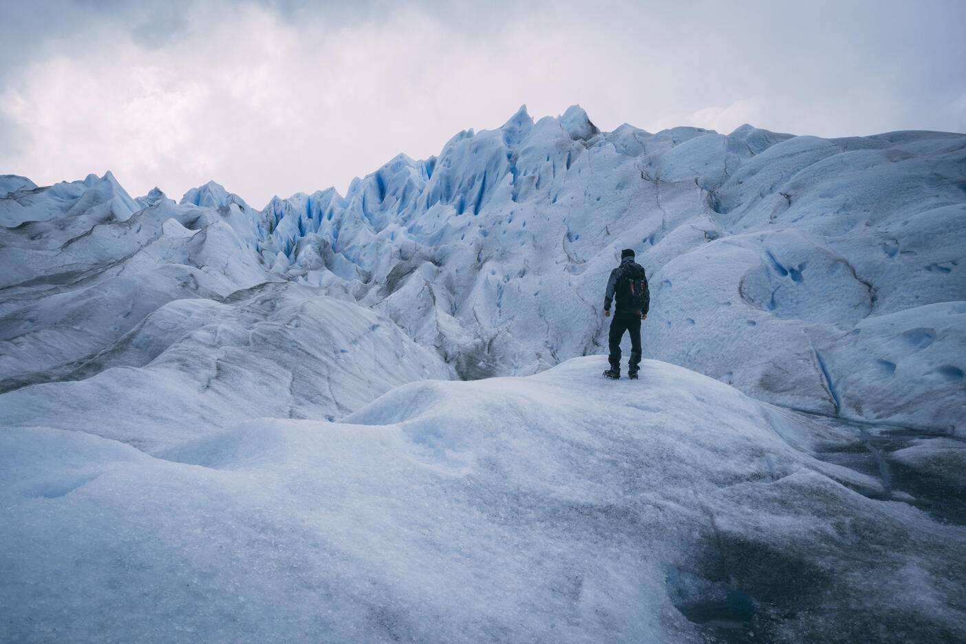 Full length of hiker standing on glacier
Royalty free image