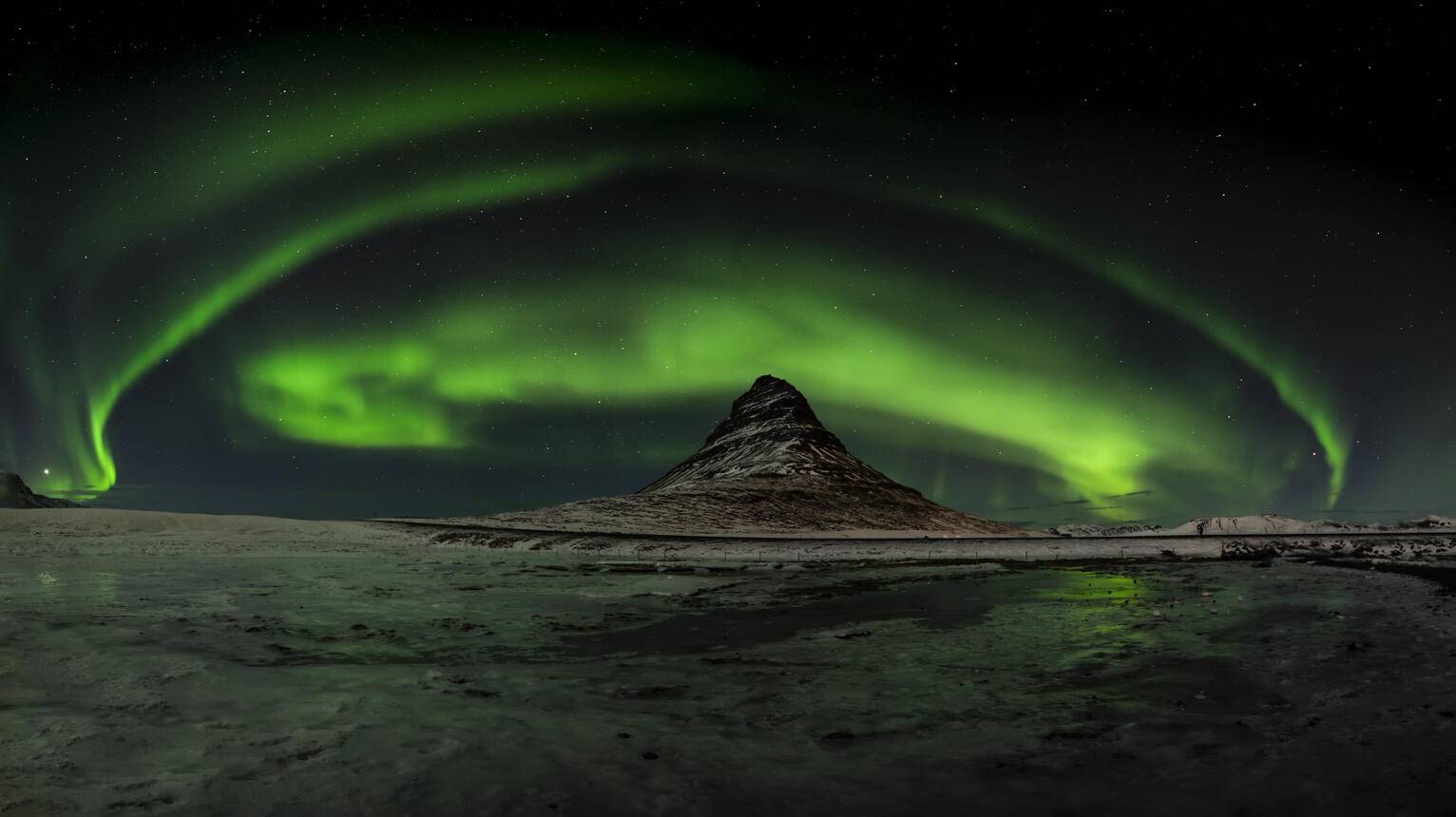 Iceland, Northen lights at Kirkjufell mountain
Royalty free image