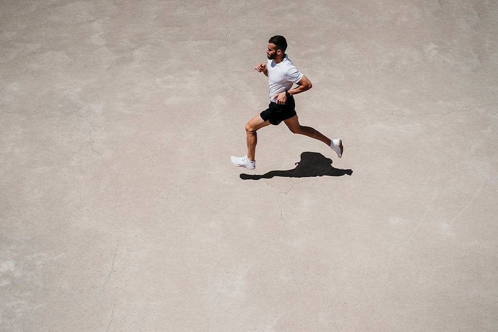 Man running outdoors in sunshine
Royalty free image