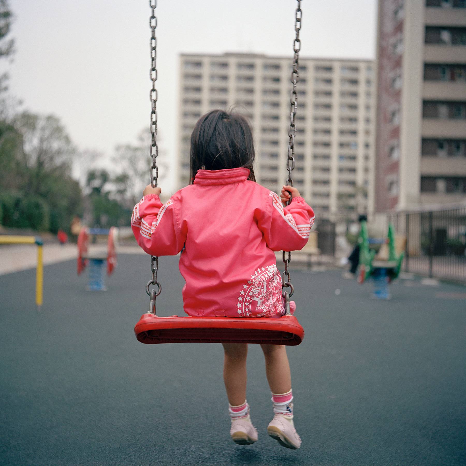stock image, royalty-free, girl with pink jacket