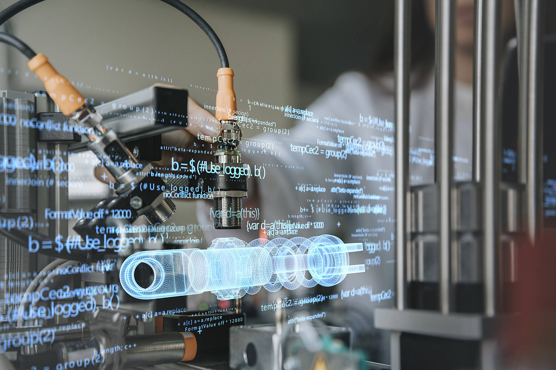 stock image, royalty-free, Testing quality using AI and algorithms, Industry 4.0.