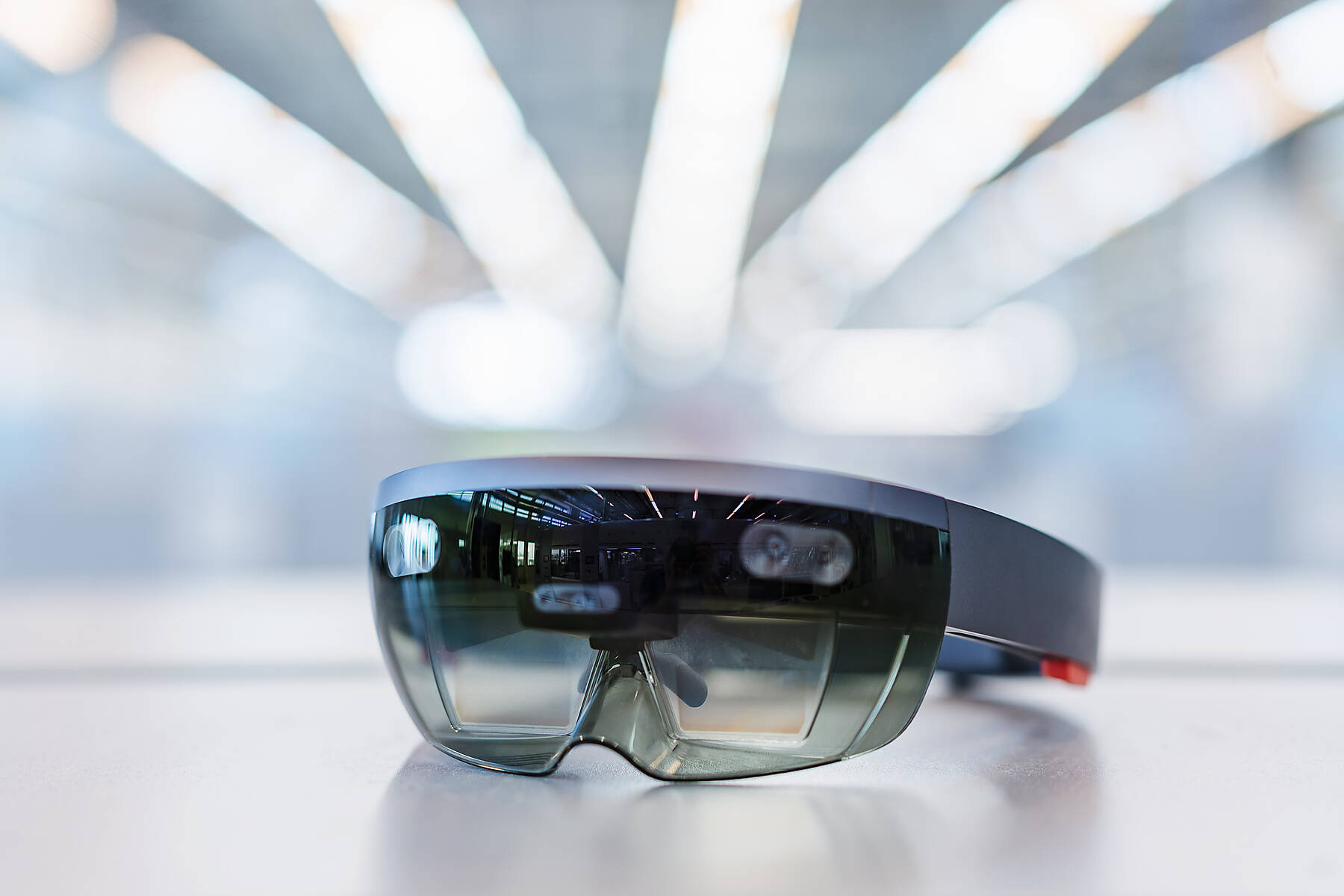 Stockfoto, lizenzfrei, Augmented-Reality-Brille, Stuttgart, Deutschland