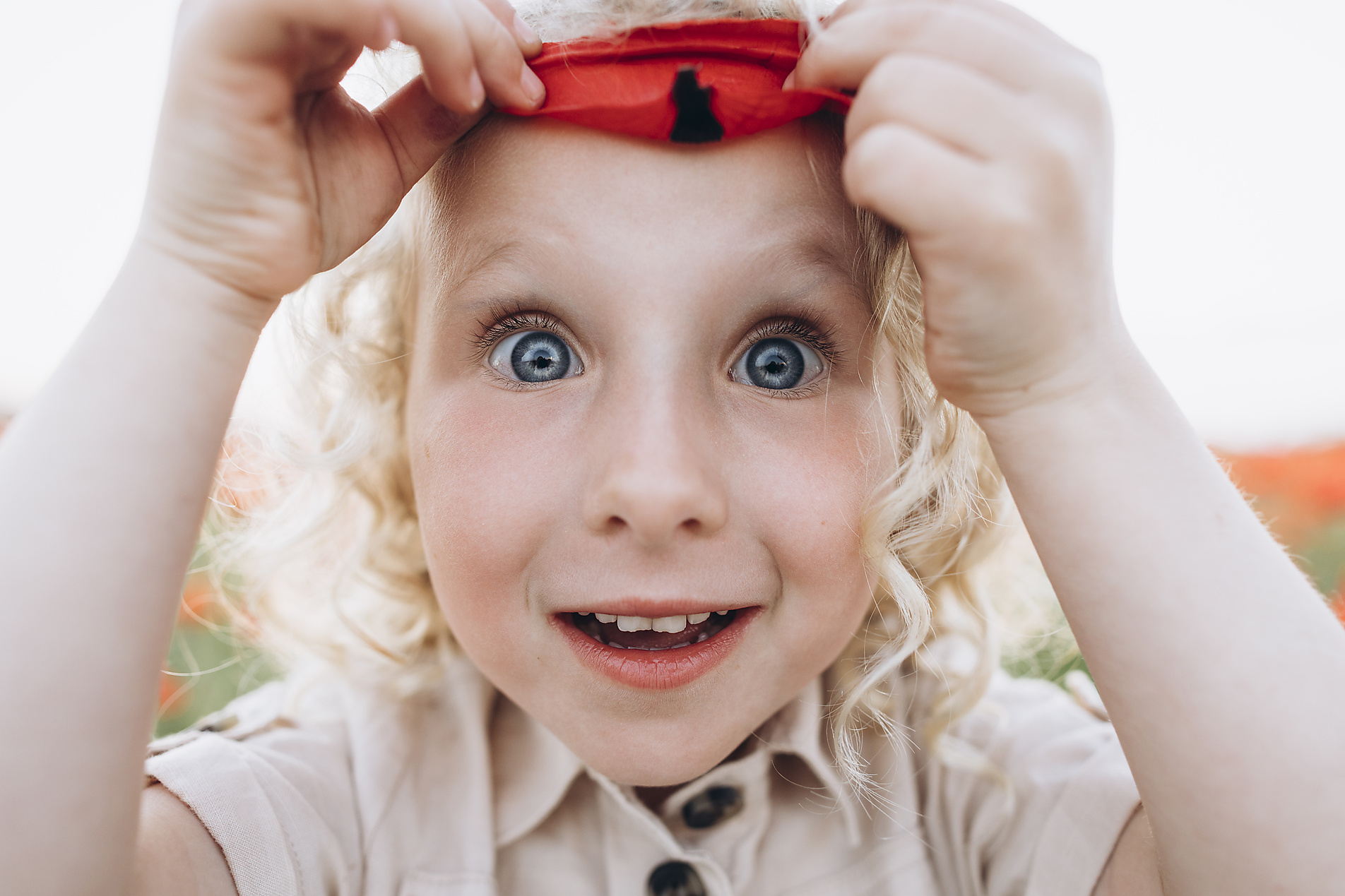 Cute blonde girl with blue eyes, stock photo, royalty-free