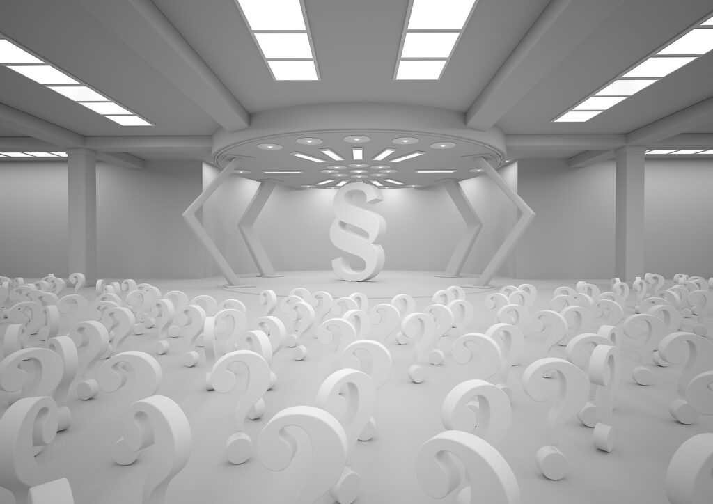 White question marks and paragraphs, 3d illustration Royalty free image White question marks and paragraphs, 3d illustration
Royalty free image