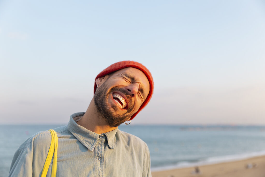 Smiling tourist enjoying the sunny coastline in Barcelona
Royalty-free image